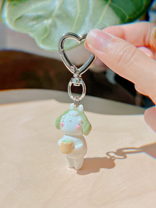 Matchabunny Keychain