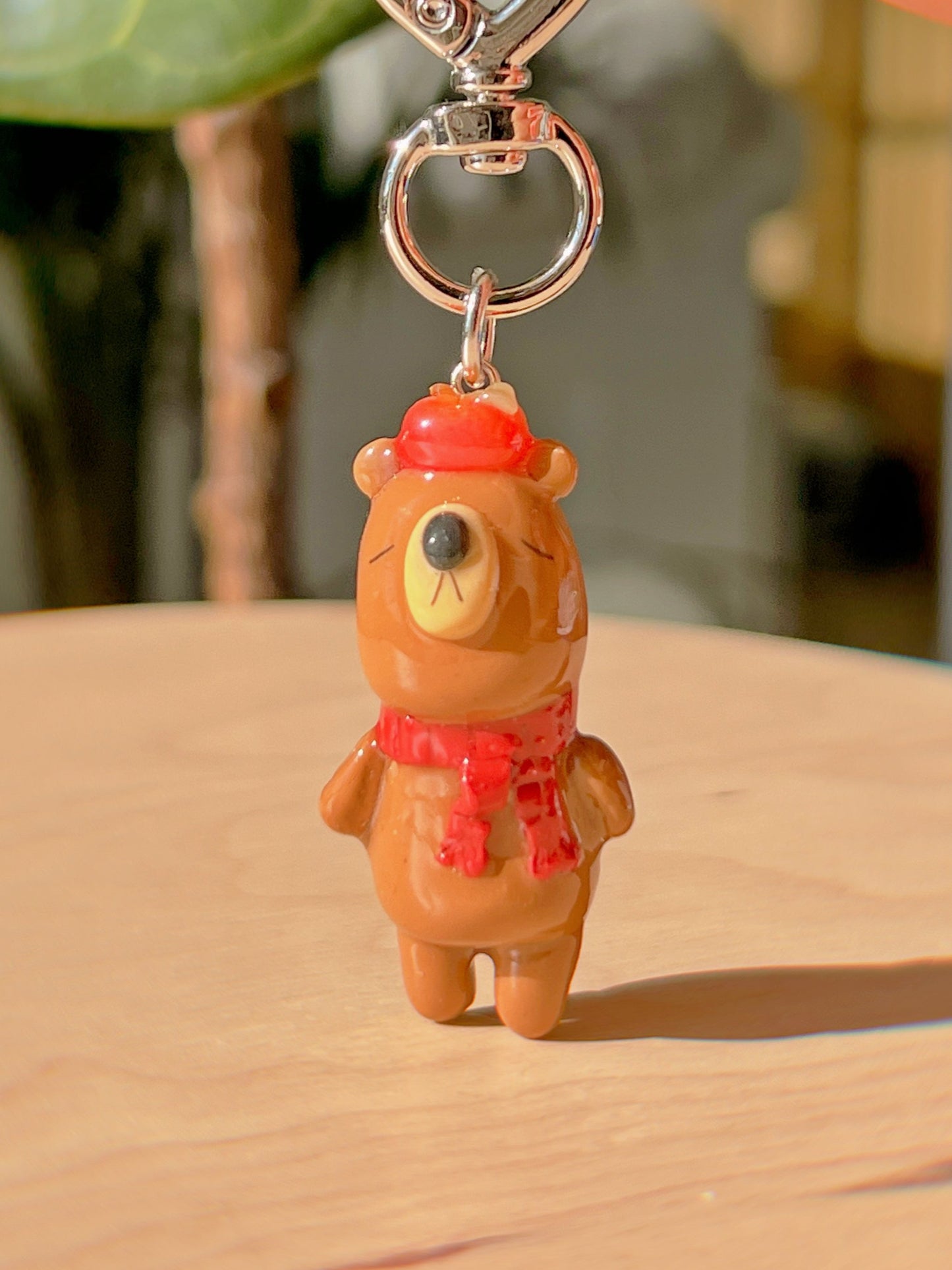 Apple Bear Keychain