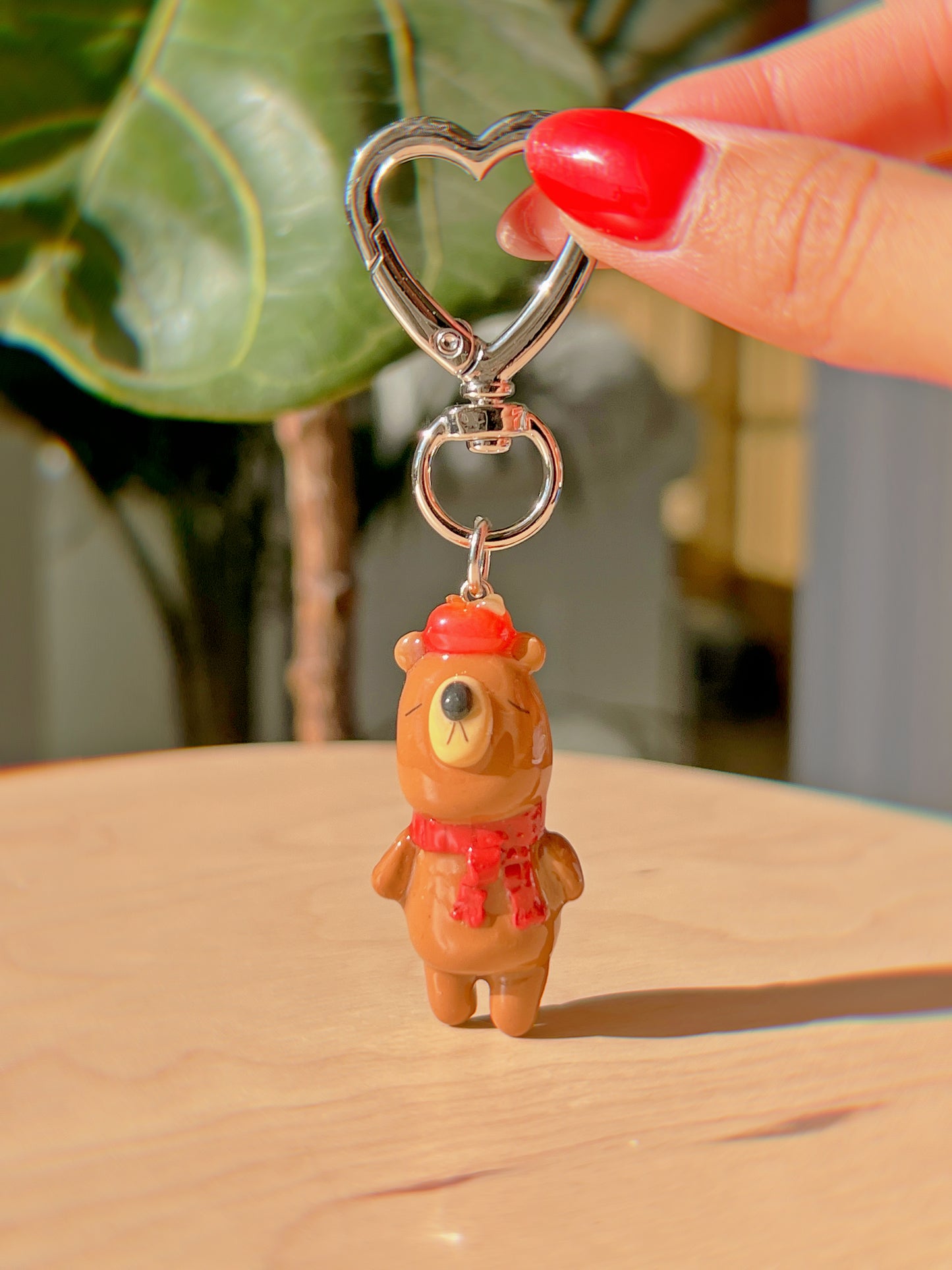 Apple Bear Keychain